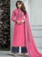 Lovely Peach Banarasi Silk Designer Plazzo Suit