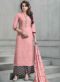 Splendid Pink Banarasi Silk Designer Party Wear Plazzo Suit