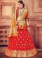 Designer Banarasi Silk Red Lehenga Choli