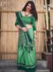 Green Cotton Traditional Saree