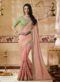 Excellent Pink Silk Designer Embroidered Work Saree