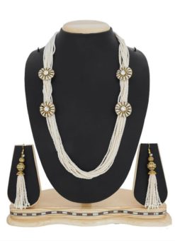 Beautified With Stone and Moti Work Necklace Set