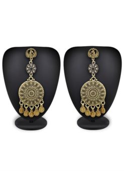 Beautified With Stone and Moti Work Earrings Set