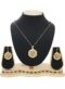 Stone And Moti Work Golden Necklace Set