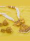 Beautiful Traditonal Golden Color Beautified With Black Colored Moti Necklace Set