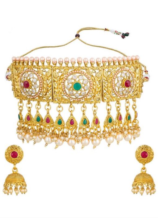 Attractive Golden Color Necklace Set