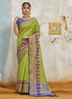 Wonderful Green Traditional Wear Silk Saree
