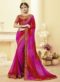 Grandiose Pink And Red Georgette Party Wear Saree