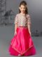 Attractive Pink Silk And Net Designer Kids Wear