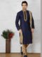 Amazing Blue Banarasi Silk Party Wear Mens Kurta Pajama