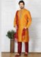 Miraamall Red Art Silk Designer Mens Wear Designer Readymade Kurta Payjama