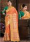 Appealing Orange Banarasi Silk Saree