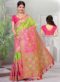 Glorious Pink Banarasi Silk Saree