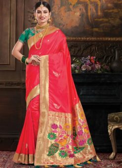 Elegant Red Banarasi Silk Saree