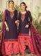Stupendous Red Cotton Satin Casual Wear Salwar Kameez