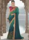 Elegant Red And Green Georgette Silk Wedding Wear Designer Saree