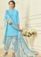 Captivate Navy Blue Crepe Printed Casual Wear Patiyala Salwar Kameez