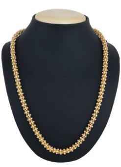 Elegant Golden Color Beautified With Pearl Designer Necklace Set