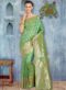 Grandiose Teal Blue Banarasi Silk Designer Saree