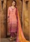 Charming Pink Satin Designer Printed Palazzo suit