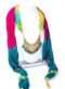 Multicolor Silk Designer Scarf With Party Wear Necklace