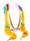 Excellent Yellow Chiffon Designer Scarf With Party Wear Necklace