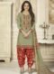 Lovely Maroon Cotton Embroidered Work Patiyala Salwar Suit