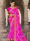 Amazing Red Georgette Traditional Bandhej Saree