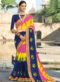 Beautiful Magenta Georgette Traditional Bandhej Saree