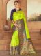 Excellent Yellow Jacquard Zari Print Designer Saree