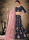 Pleasant Pink Silk Designer Wedding Wear Lehenga Choli