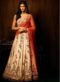 Marvellous Orange Silk Embroidered Wrok Bridal Designer Lehenga Choli