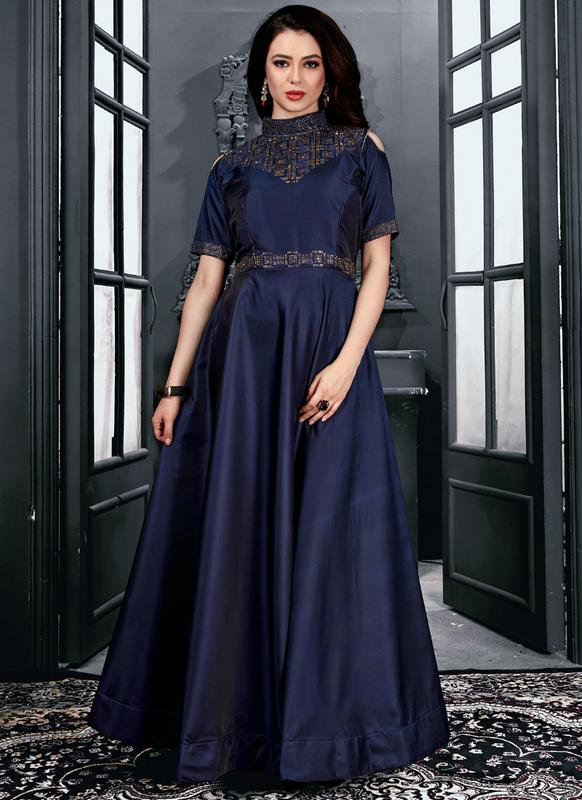 Buy Tapeta Silk gown at Amazon.in