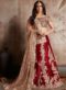 Charming Pink Net And Silk Designer Bridal Wear Lehenga Choli