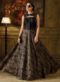 Superb Black And Maroon Cotton Designer Party Wear Gown