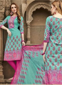SareeBuzz Blue Colored Cambric Cotton Salwar Suit