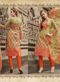 SareeBuzz Grey & Orange Colored Cambric Cotton Salwar Suit