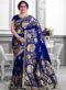 Charming Pink Silk Zari Print Designer Saree