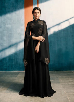 Black Designer Indian Evening Gown