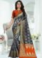 Awesome Pink Silk Zari Print Designer Saree