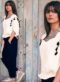 Lovely White And Yellow Khadi Cotton Designer Western Top