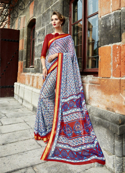 Fabulous Designer Triveni Multicolor Saree