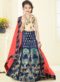 Adorable Blue Net Embroidered Work Designer Readymade Suit