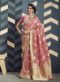 Latest Cream Indian Women's Organza Silk Saree