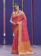 Latest Indian Women's  Purple Patola Silk Saree