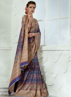 Multicolor Silk Digital Printed Casual Saree