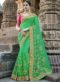 Alluring Green Silk Designer Party Wear Saree