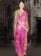 Attractive Pink Cotton Silk Zari Print Maharashtrian Nauvari Readymade Saree
