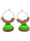 Attractive Green Thread And Moti Work Traditional Handmade Earings