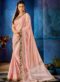 Glorious Biege Shimmer Lycra Lace Border Designer Saree